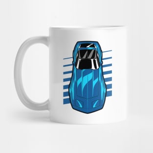 Blue Vette C3 Top View Mug